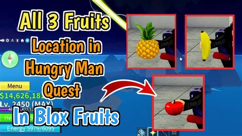 Interact with him and he will send you on a <b>quest</b> to fetch him a “Decent Meal”. . Blox fruits hungry man quest